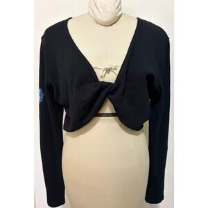 Forever Harley-Davidson Women’s Size 2X Black Long Sleeve Cropped Top Shirt